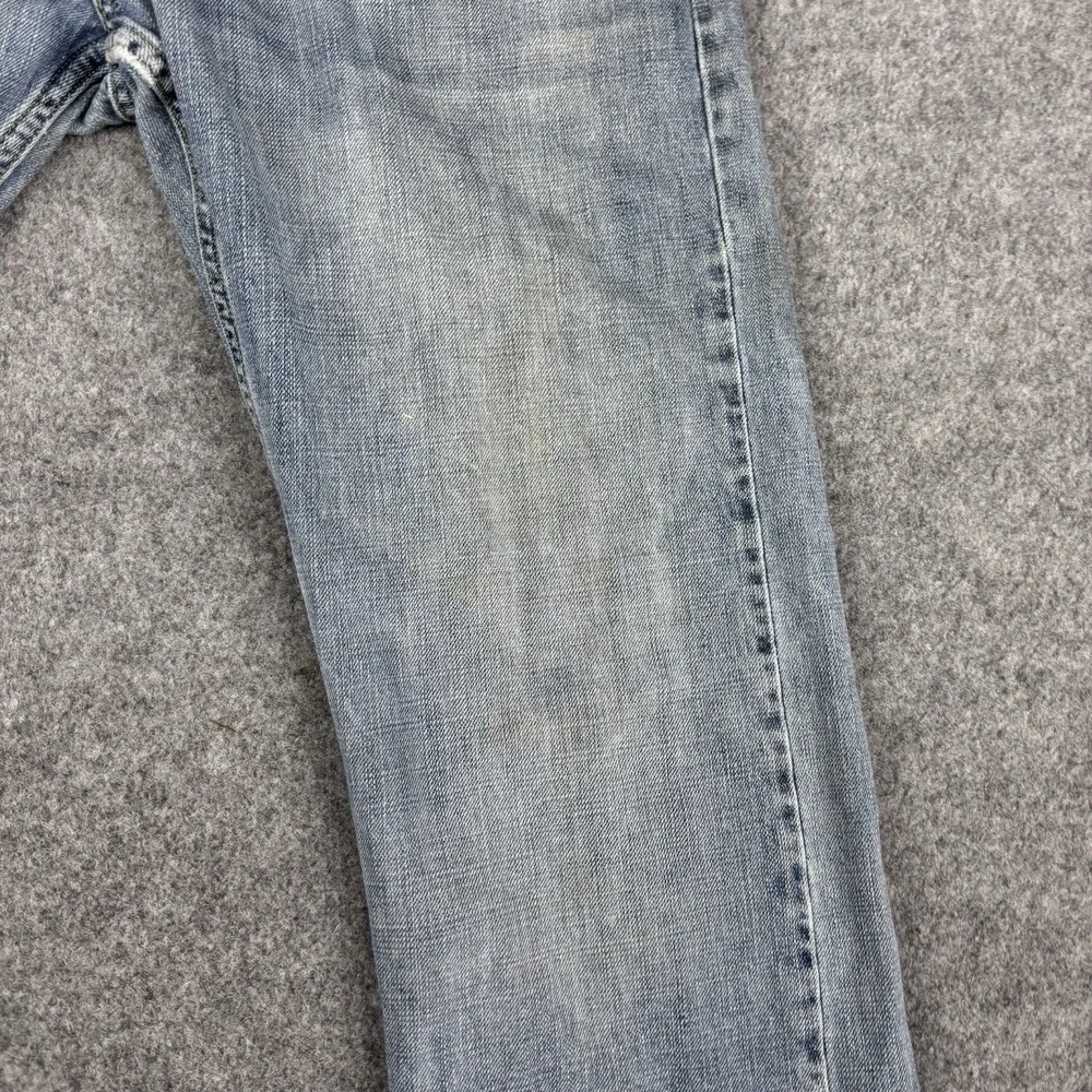 Levi's 514 Jeans Mens 36x32 Slim Straight Y2K Light Wash‎ Distressed Faded Blue